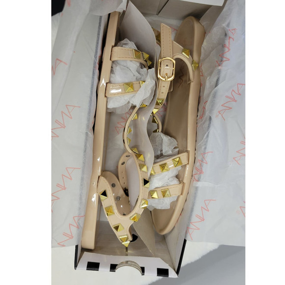 Women's Nude Studded Jelly Sandals Size 7 - Picture 7 of 7